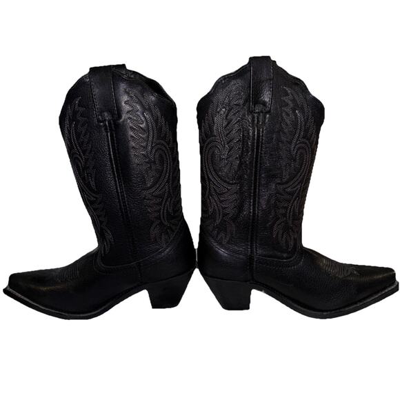 Masterson Boot-Womens Size 7 Wide Cowgirl Embroidered Western Black RB3431 - Picture 8 of 13
